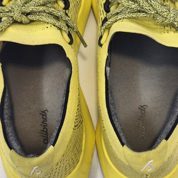 Allbirds Tree Dasher 2 Yellow Black Sneakers Mens Size 12 Running Walking Shoes - Picture 7 of 9